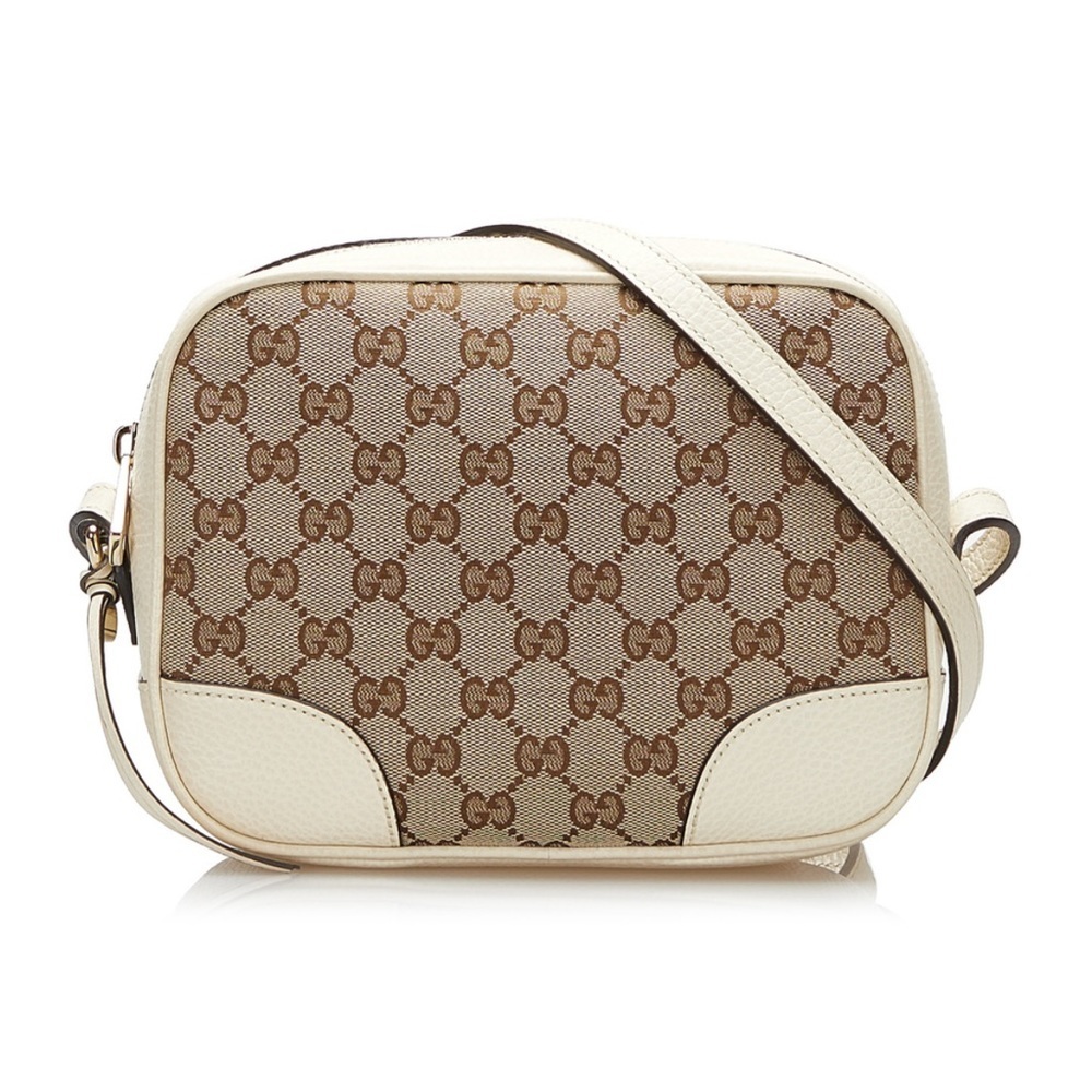 Gucci Beige GG Canvas Crossbody Bag
